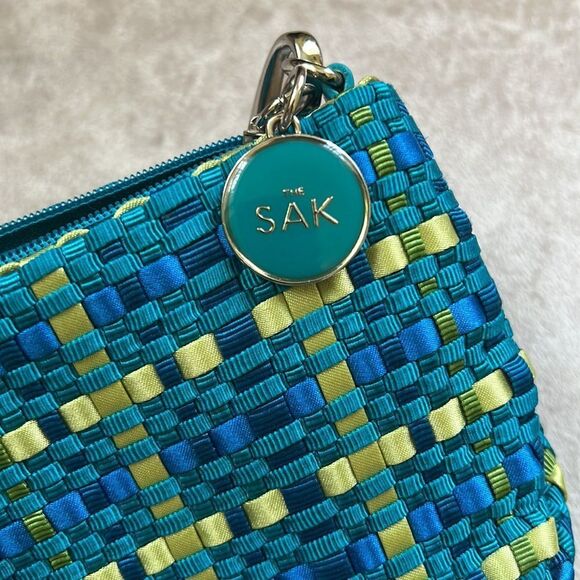 *The Sak* Turquoise and Lime Green Woven Small Handbag in EUC - Picture 7 of 13